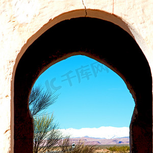 门在托德拉峡谷摩洛哥非洲和村庄