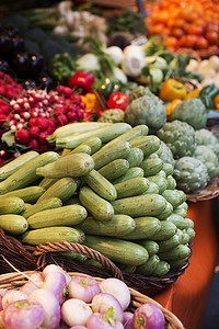 巴黎蔬菜市场的场景