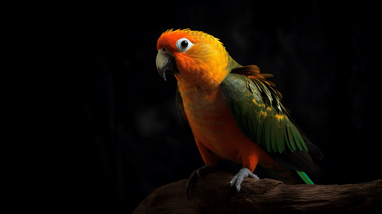 橙色鹦鹉
