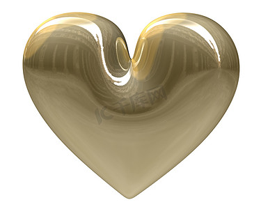 金色的心摄影照片_金色的心（3D）