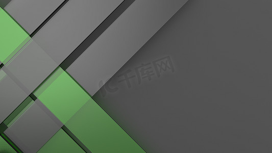 绿色动态背景摄影照片_黑色背景上的对角线绿色动态条纹。