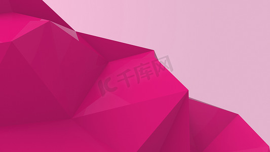 粉红色的抽象现代水晶背景。