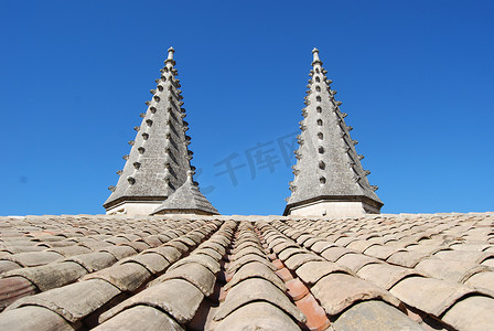 教皇宫殿阿维尼翁的屋顶，