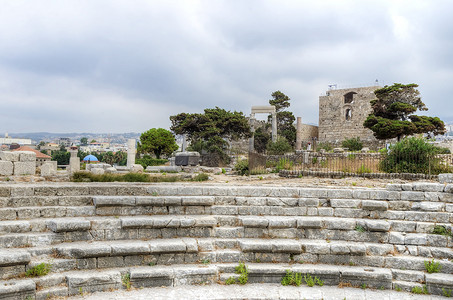 比鲁斯摄影照片_十字军城堡，比布鲁斯，黎巴嫩