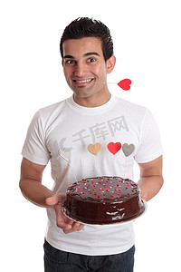 情人节乐趣-男用巧克力心形蛋糕