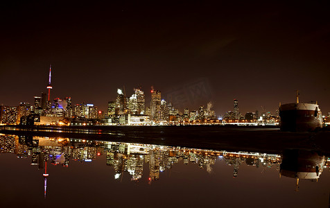 加拿大夜景摄影照片_夜景多伦多