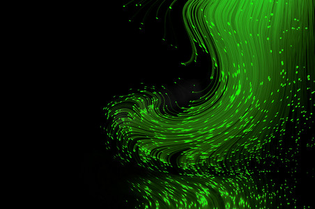 绿色抽象光纤。