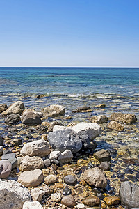 从海边的海景在夏季作为背景