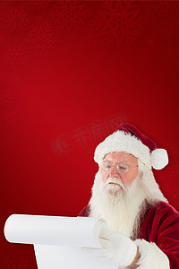检查他的名单的圣诞老人的综合图象