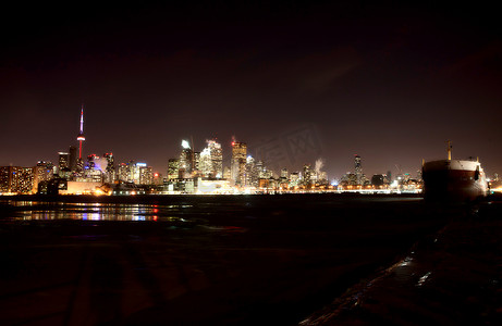 加拿大夜景摄影照片_夜景多伦多