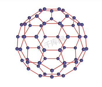 富勒烯分子模型