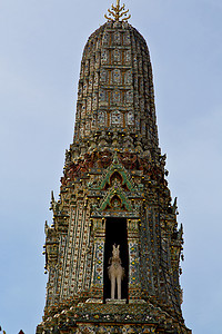 亚洲泰国在曼谷阳光明媚的寺庙抽象马