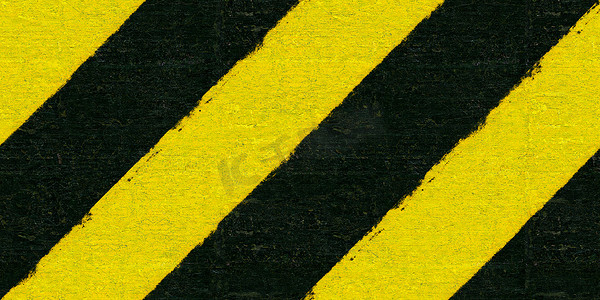 警告黑色和黄色危险条纹纹理