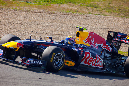 racing摄影照片_Team Red Bull Racing F1，Mark Webber，2011