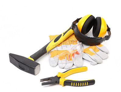 防护耳罩手套和工具