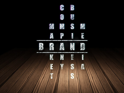 广告概念：在解决纵横字谜的词品牌
