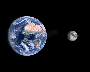 我们来开黑摄影照片_地球和我们的月球