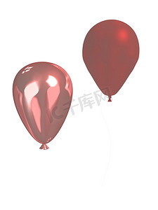 齐柏林飞艇摄影照片_两个粉色气球