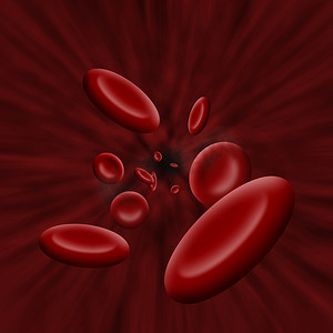 血栓摄影照片_流过血流的血小板细胞