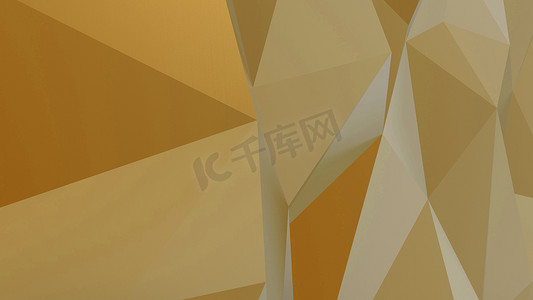 橙色几何形状三角形抽象现代矢量深浅黄色背景。