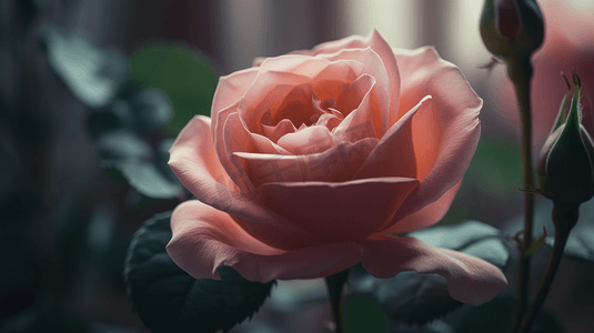 粉色梦幻摄影照片_梦幻浪漫的粉色玫瑰插画