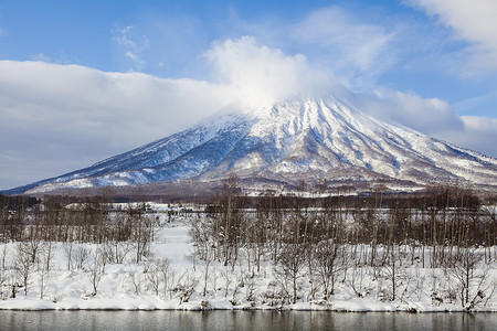 羊蹄摄影照片_日本北海道羊蹄山