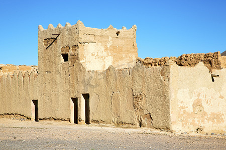 摩洛哥山非洲老建筑村砖
