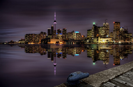 加拿大夜景摄影照片_夜景多伦多