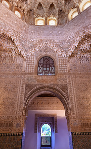 圆顶天花板阿尔罕布拉宫拱摩尔人墙设计格拉纳达安达卢西亚
