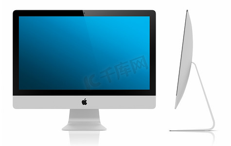麦金塔摄影照片_全新 iMac 超薄 5 毫米显示屏