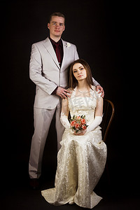 婚礼背景婚纱照摄影照片_婚纱照。