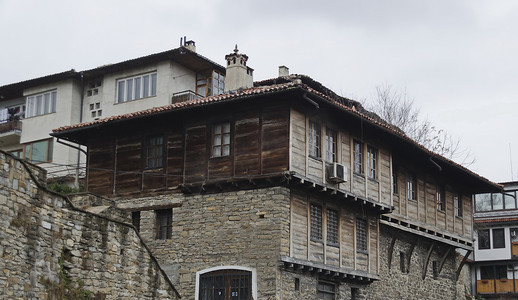 Veliko Tarnovo 镇上正宗保加利亚老房子的住宅区