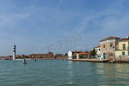 诺威摄影照片_意大利穆拉诺岛，威尼斯附近的小岛，以吹制玻璃而闻名