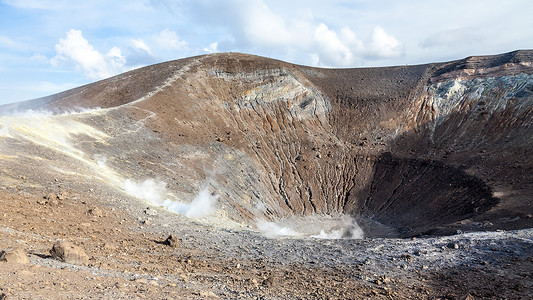 帕勒摄影照片_利帕里群岛活火山
