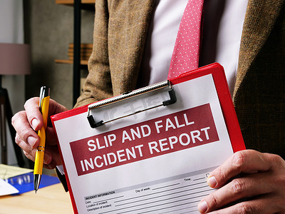 律师提供滑倒事故报告表。