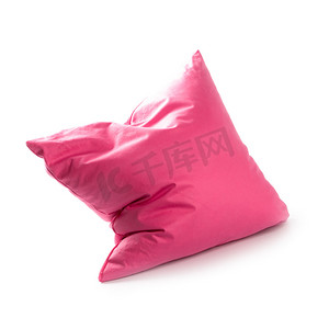 粉色的枕头摄影照片_粉色枕头