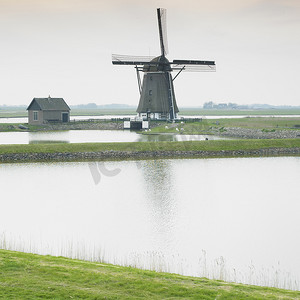 风车，特塞尔岛，荷兰