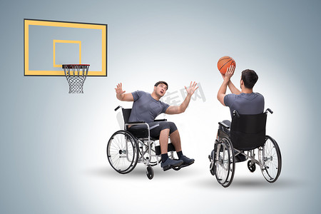 无障碍摄影照片_无障碍概念与残疾人轮椅