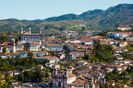 欧州旅行地标摄影照片_欧鲁普雷图市景巴西米纳斯吉拉斯州