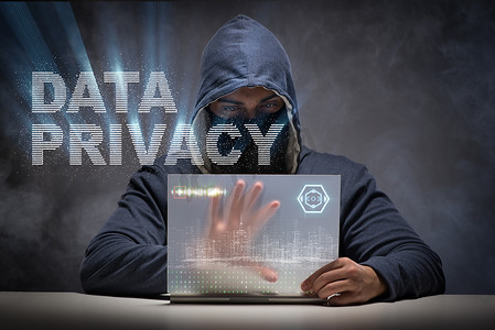 个人信息保护摄影照片_黑客窃取个人信息的数据隐私概念