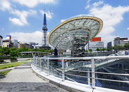 城市绿洲摄影照片_名古屋，日本城市天际线与名古屋塔。