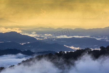 风景山金光背景