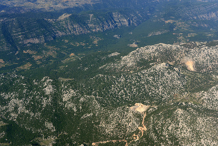 树木顶部摄影照片_树木覆盖的山脉