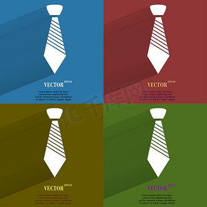 颜色设置时髦领带。