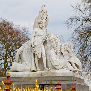 伦敦英国王国和旧建筑的艾伯特纪念碑