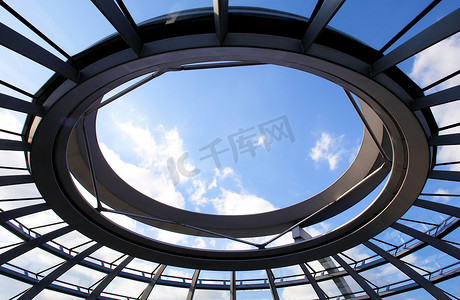 Reichstag（德国议会大楼）的冲天炉穹顶图案