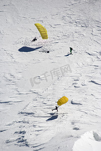 沙冰摄影照片_在勃朗峰滑雪