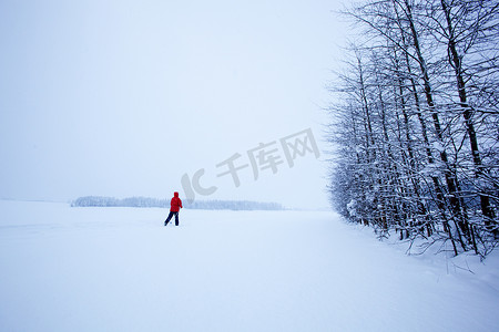 冬季滑雪孤独