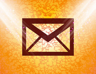 电子邮件背景摄影照片_信封邮件图标平与抽象背景