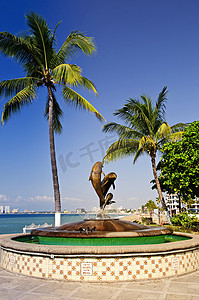 墨西哥巴亚尔塔港友谊喷泉